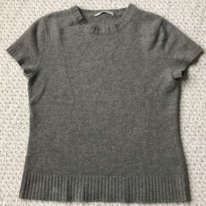 Cashmere grey short sleeve sweater